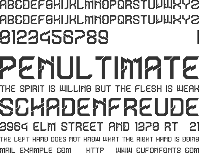 Thunderline font preview