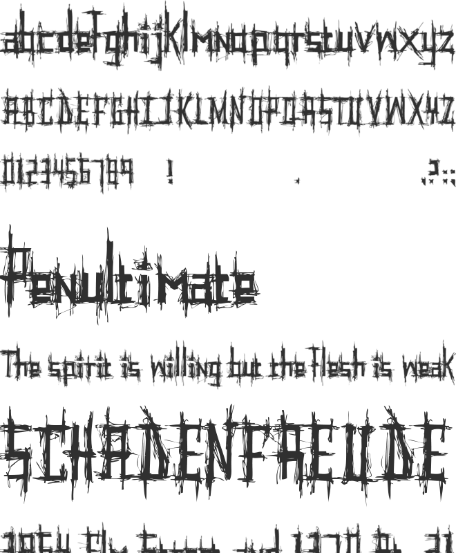 Psychotic font preview