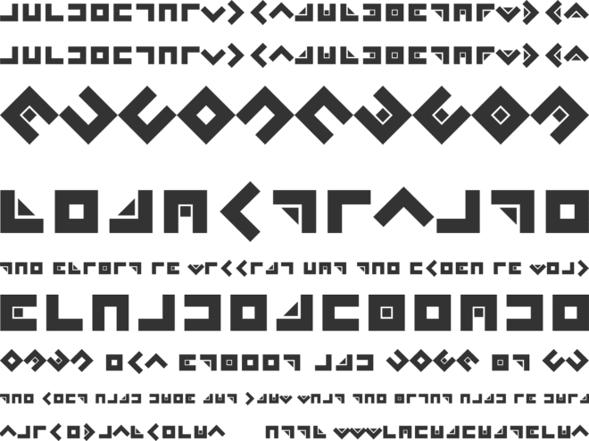 Zazer Square font preview