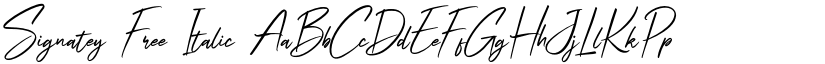 Signatey Free Italic font