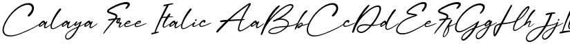 Calaya Free Italic font