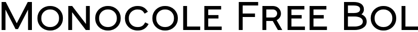 Monocole Free Bold font