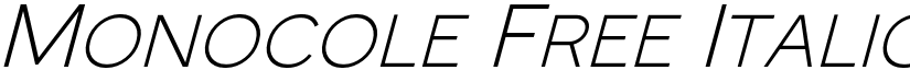 Monocole Free Italic font