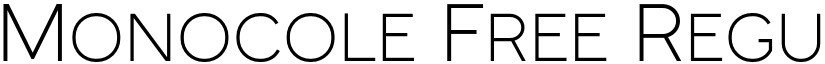 Monocole Free Regular font