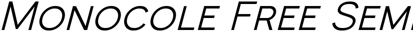 Monocole Free Semi Bold Italic font