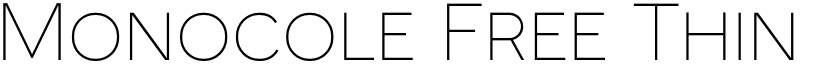 Monocole Free Thin font