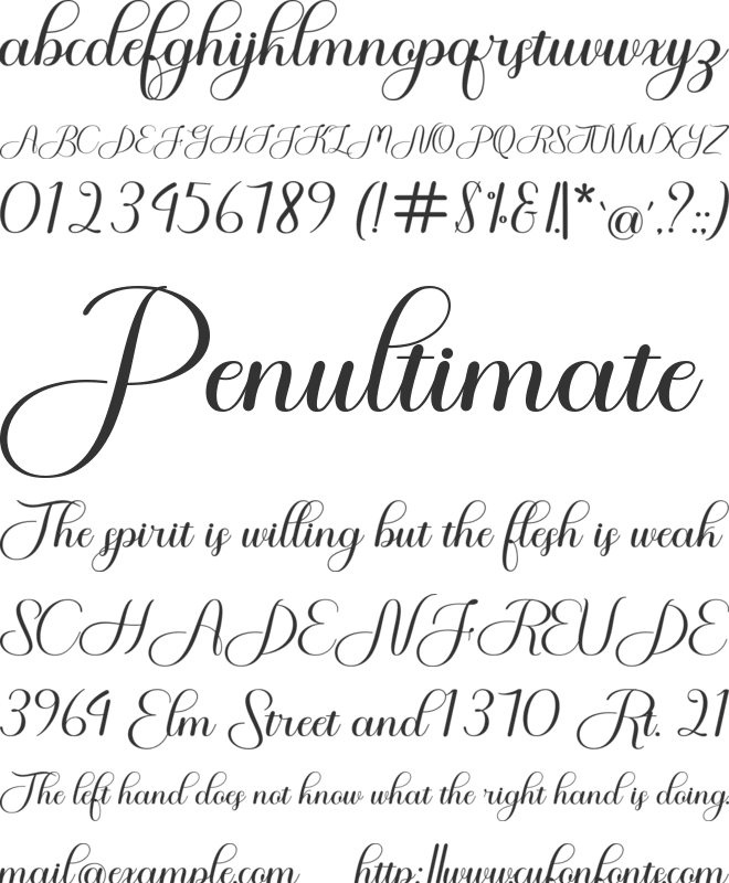 Cornelia font preview