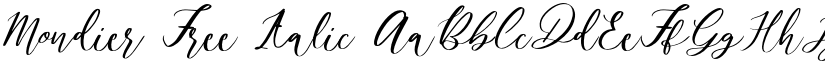 Mondier Free Italic font