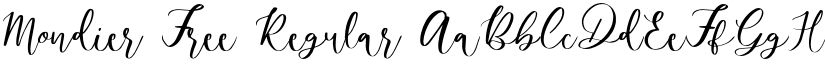 Mondier Free Regular font