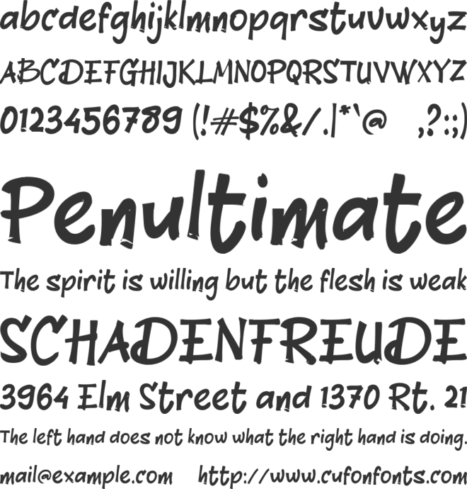 b Bawa Kipas font preview