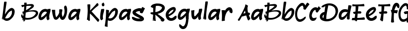 b Bawa Kipas Regular font
