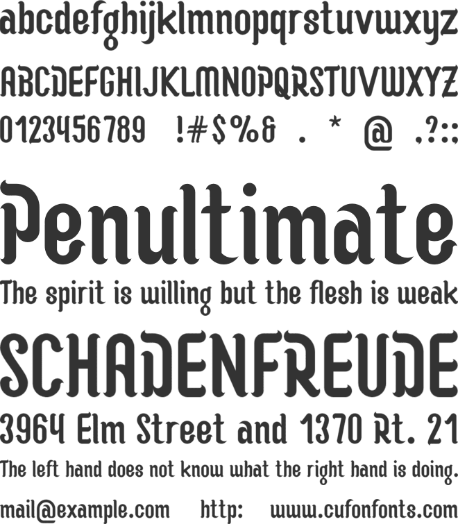 Alodiya font preview