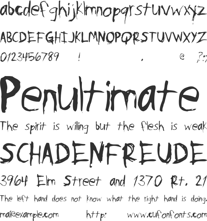 Psycho Poetry font preview