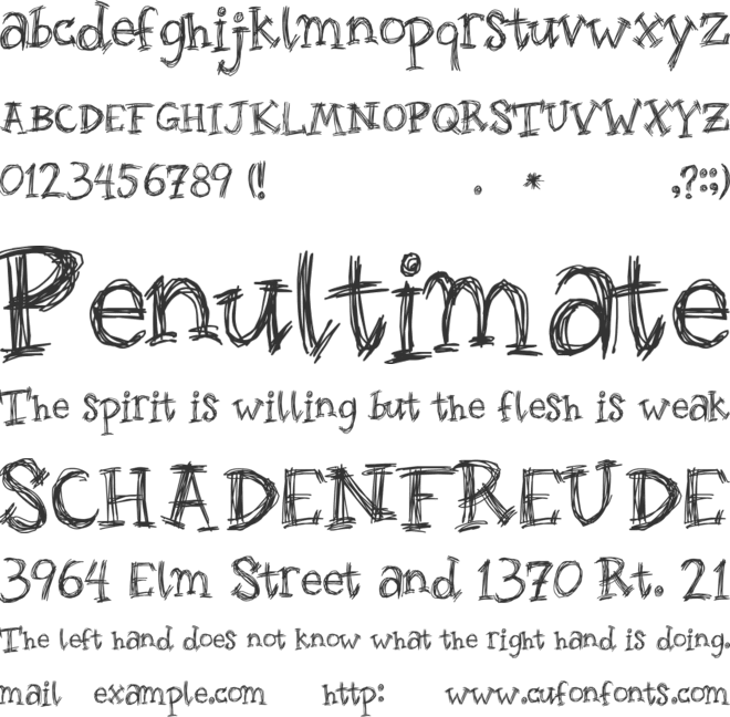 Roughage font preview