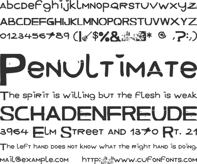 December Handmade font preview