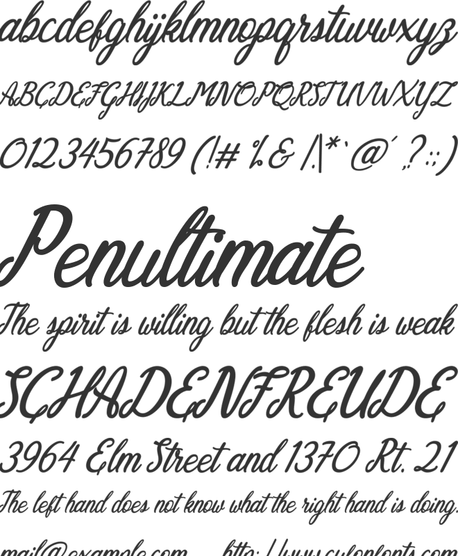 nathasya font preview