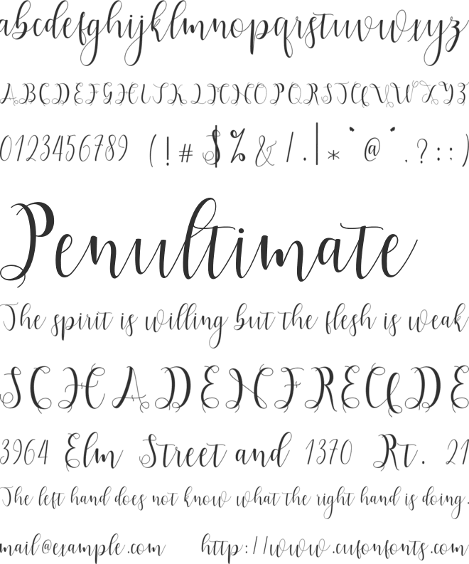 Hypatia font preview