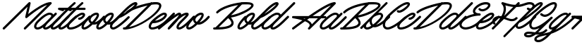 MattcoolDemo Bold font