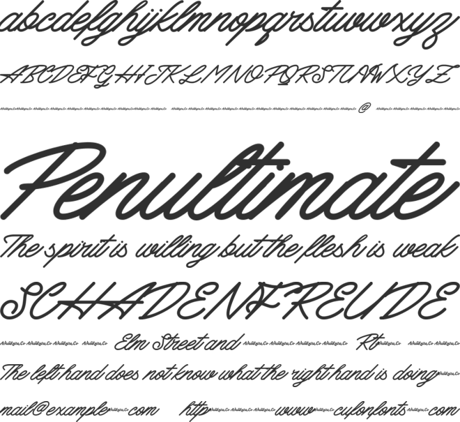 MattcoolDemo font preview