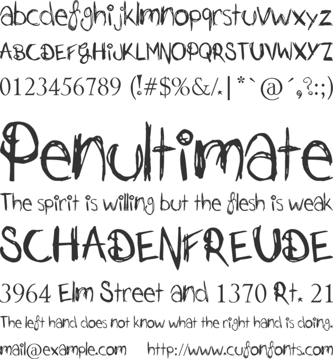 Just Jessie font preview