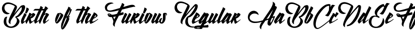 Birth of the Furious Regular font