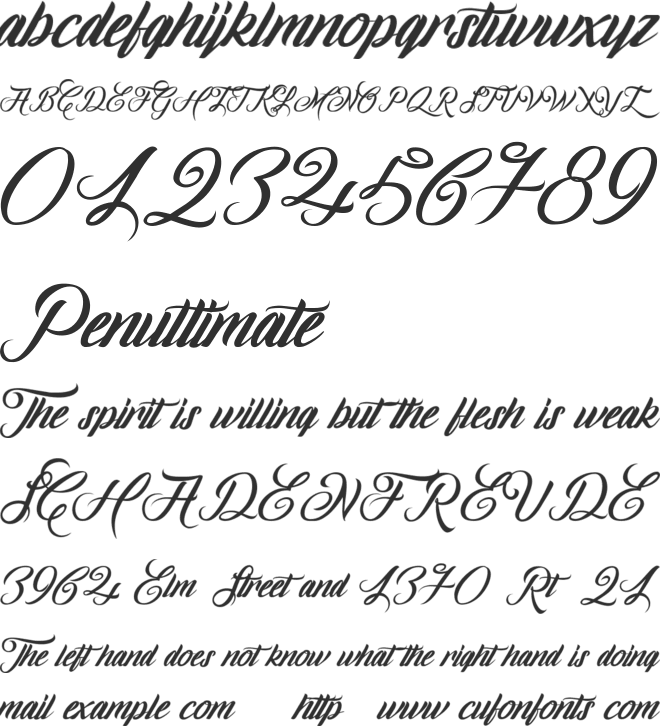 Ombeline Ludolphides font preview