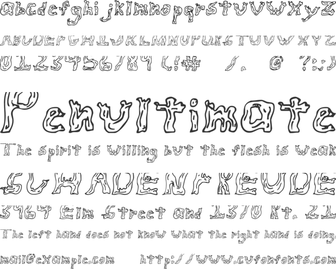 Fire Wood font preview