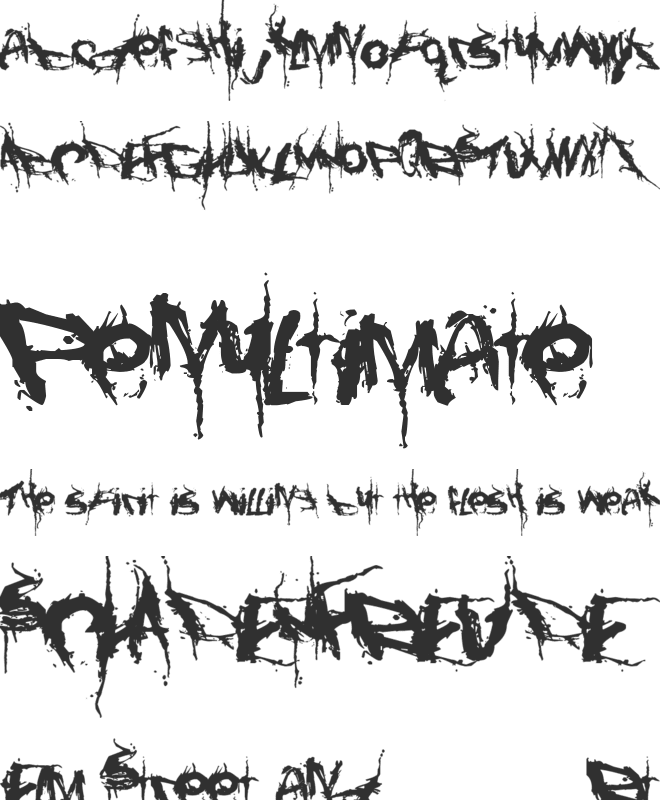 Convalescence font preview
