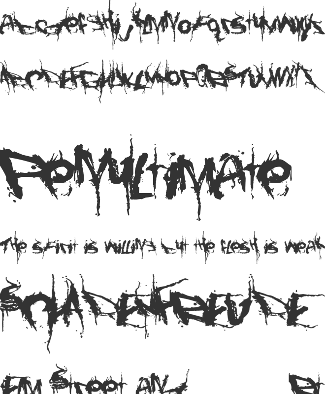 Convalescence font preview