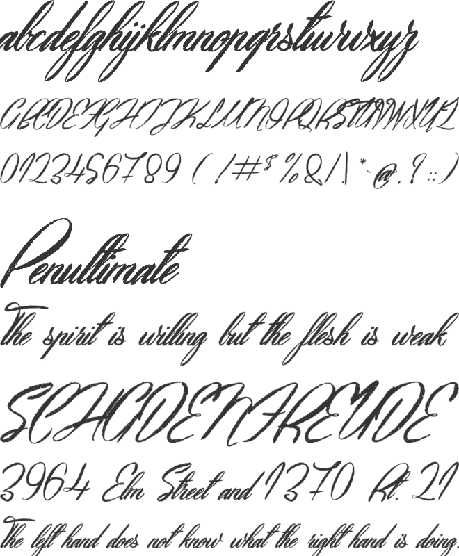 October Quotes font preview