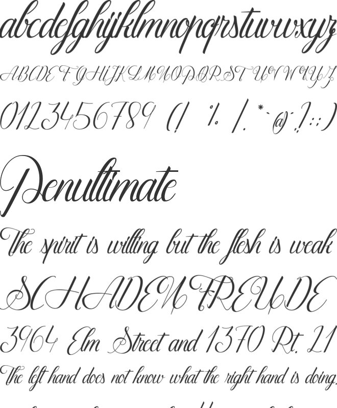 Question and Love font preview