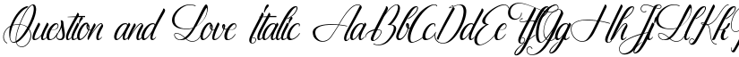 Question and Love Italic font