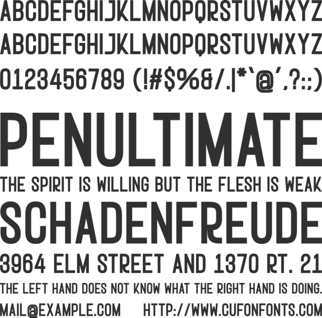 Ragnear Normal font preview