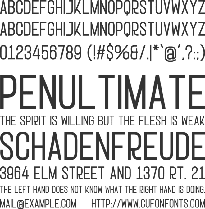 Ragnear font preview