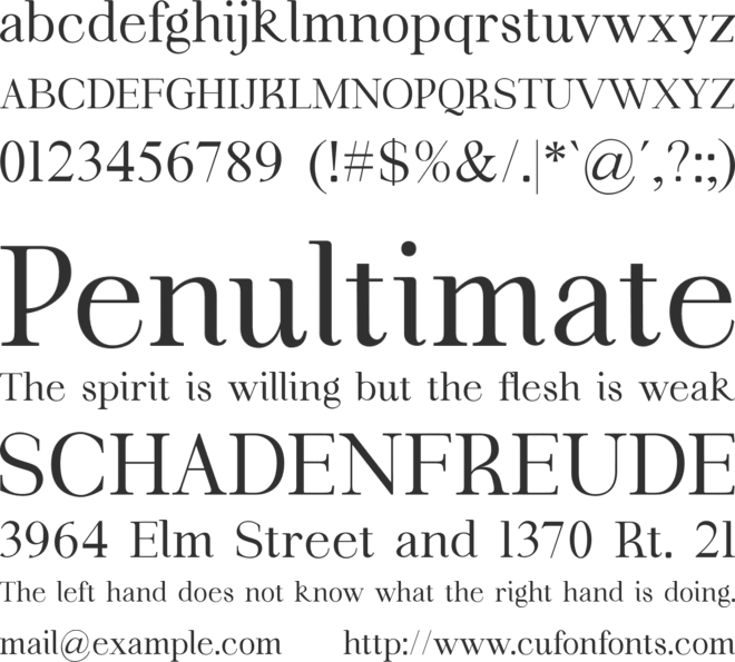 Fortela Typeface font preview