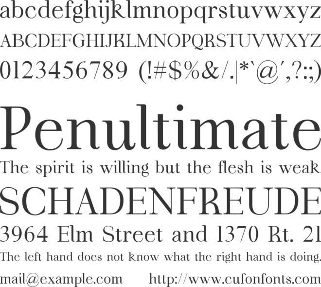 Fortela Typeface font preview