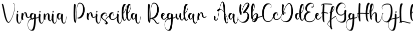 Virginia Priscilla Regular font