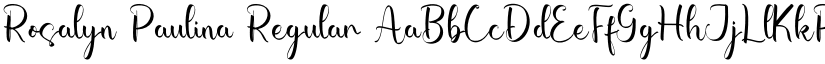 Rosalyn Paulina Regular font