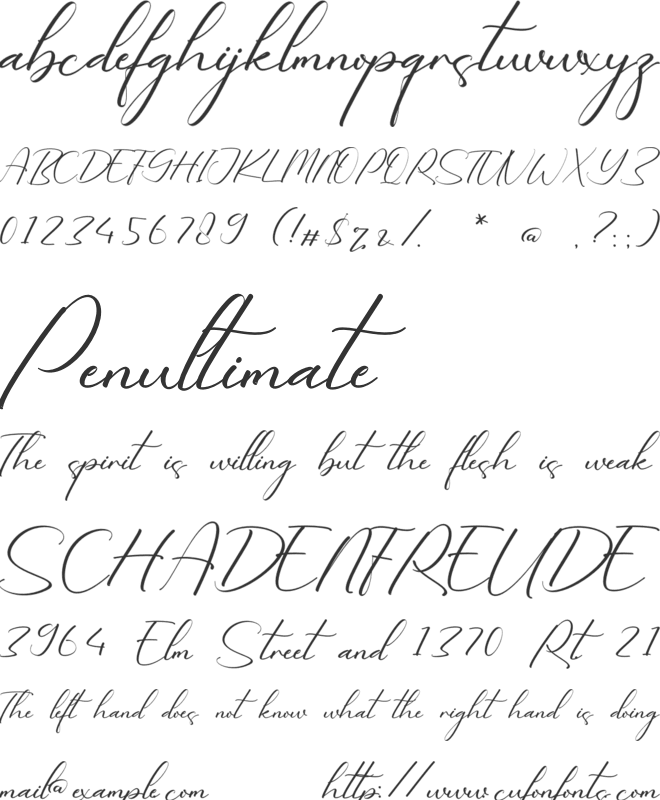 Oaklynn Makayla font preview