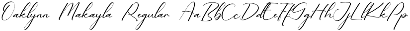 Oaklynn Makayla Regular font