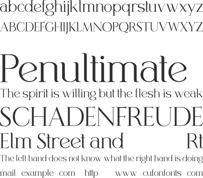 Mophend font preview