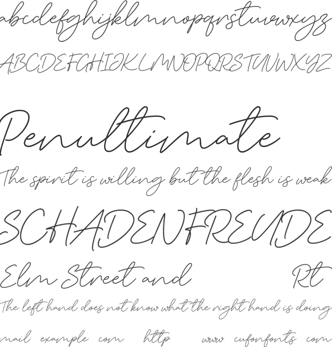 Marchey Signature font preview