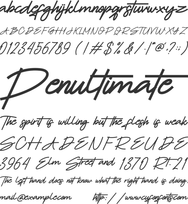 Holysta font preview