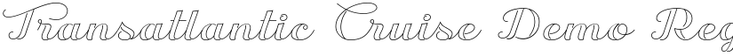 Transatlantic Cruise Demo Regular font
