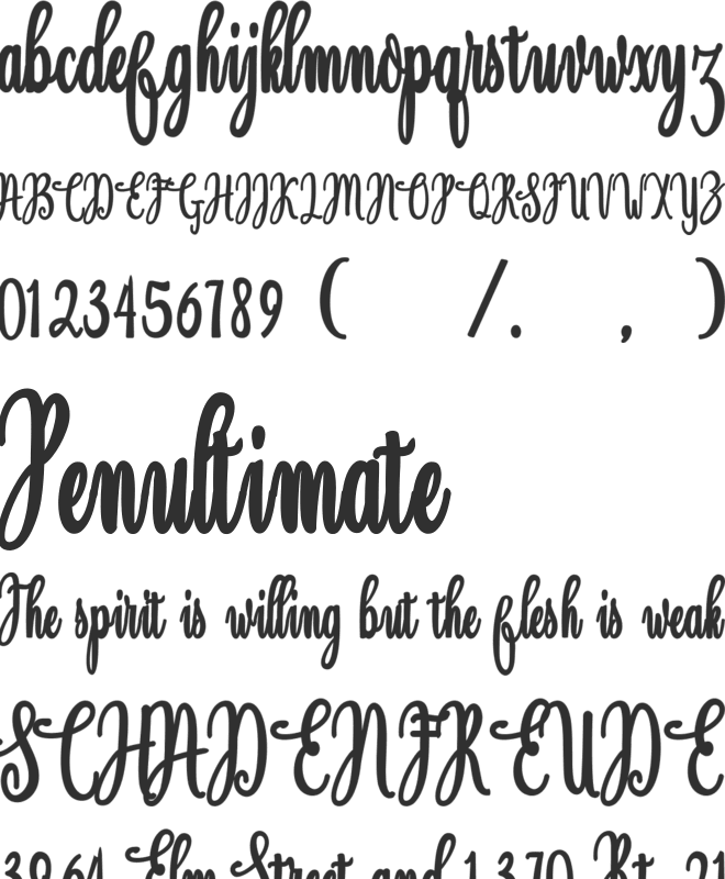 Magdalen Free font preview