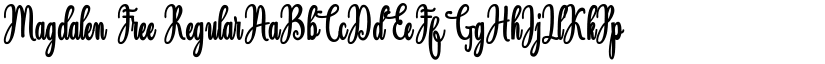 Magdalen Free Regular font