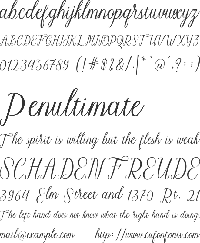 Charmington font preview
