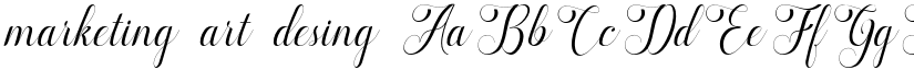marketing art desing font