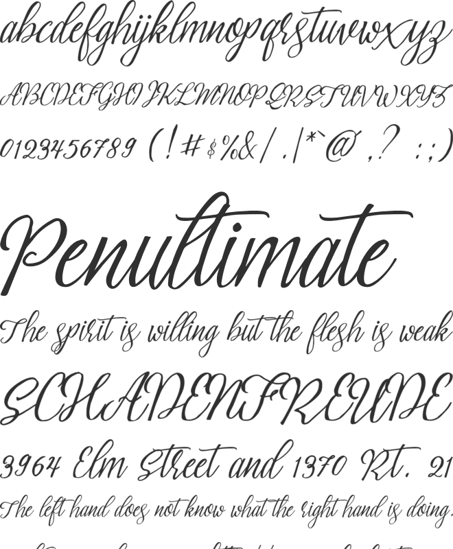 Brightside Typeface font preview