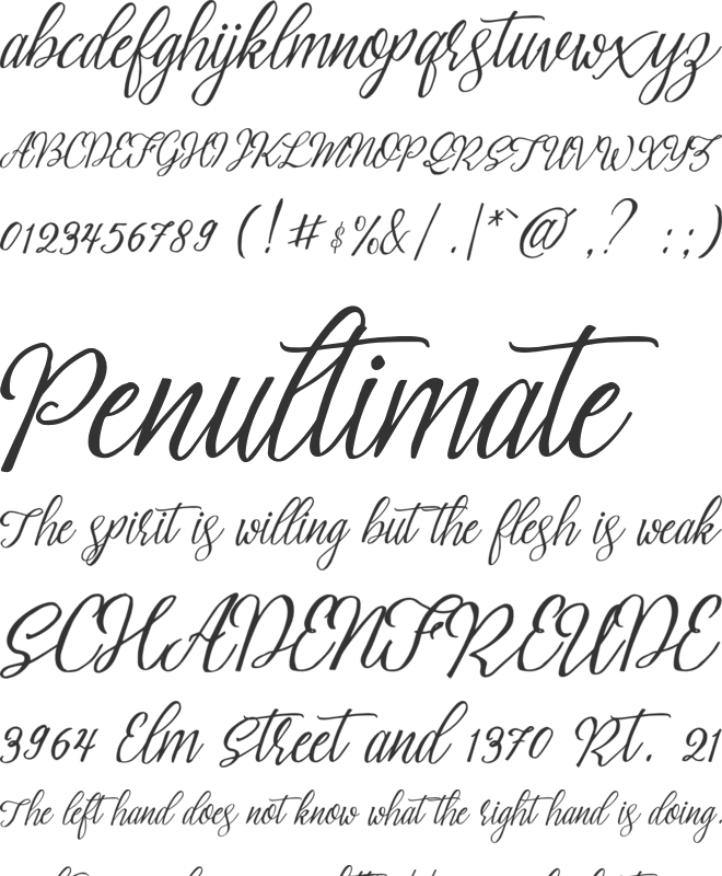Brightside Typeface font preview